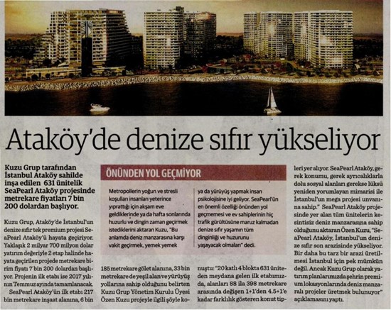  Dunya- Ataköy’de denize sıfır yükseliyor