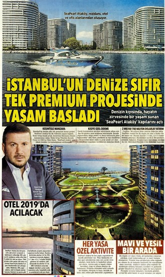 Posta- İstanbul’un Denize Sıfır Tek Premium Projesinde Yaşam Başladı