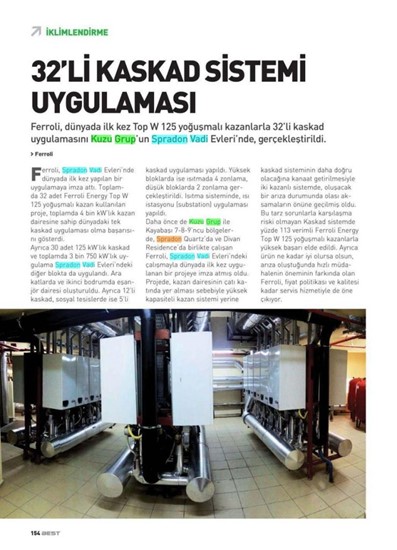  Best- 32 ‘li Kaskad sistemi uygulaması, dünyada bir ilk