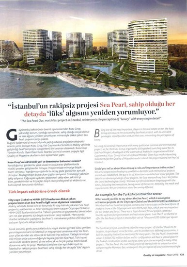  Quality of magazine -Farklılaşmak konusunda iddialıyız 3