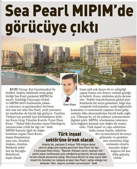 Sabah -Seapearl MIPIM’de görücüye çıktı