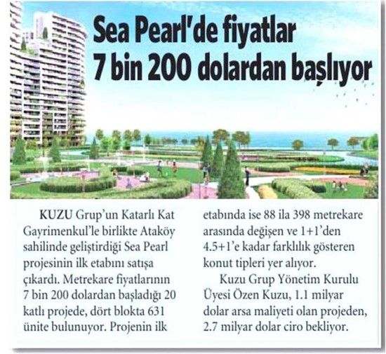  Millet -Seapearl’de fiyatlar 7.200 dolardan başlıyor