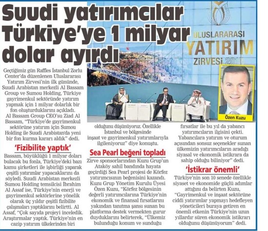  Posta -Suudi Yatırımcılar Türkiye’ye 1 Milyar Dolar Ayırdı