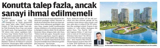  Zaman- Konutta talep fazla ancak sanayi ihmal edilmemeli