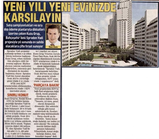  Posta -Yeni Yılı Yeni Evinizde Karşılayın