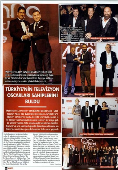  Klass Magazin- Türkiye’nin televizyon oscarları sahiplerini buldu