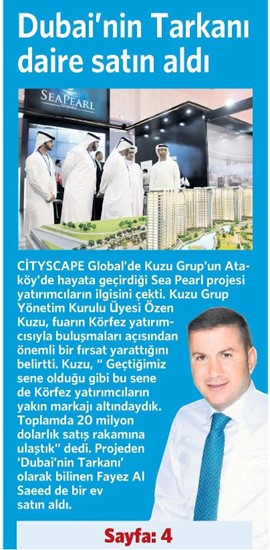  Vatan- Dubai’nin Tarkan’ı daire satın aldı