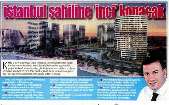  Yeni akit – İstanbul sahiline inci konacak